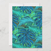 Tropisch oerwoud dierenprint bloemenblad verjaarda kaart (Achterkant)