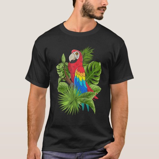 Tropisch Oerwoud Diervogel Macaw  T-shirt (Voorkant)