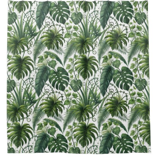 Tropisch Oerwoud Douchegordijn (Voorkant)