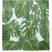 Tropisch Oerwoud Elephant Ear Leaf Beach Boho Douchegordijn (Voorkant)