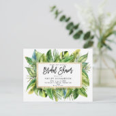 Tropisch oerwoud Faux Gold Bruids Douche Uitnodigi Uitnodiging Briefkaart (Staand voorkant)