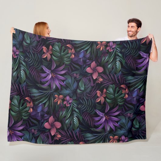 tropisch Oerwoud Fleece Deken (In situ)