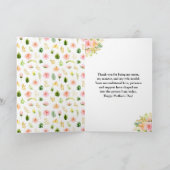 Tropisch Oerwoud Floral Happy Moederdag Kaart (Binnen)