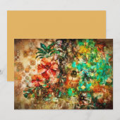  Tropisch Oerwoud Floral Hibiscus Feestdagenkaart (Voorkant / Achterkant)