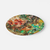  Tropisch Oerwoud Floral Hibiscus Papieren Bordje (Gekanteld)