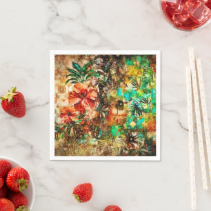  Tropisch Oerwoud Floral Hibiscus Servet