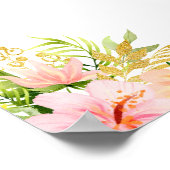 Tropisch Oerwoud Floral Weddenschap Welkomstteken Poster (Hoek)