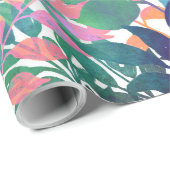 Tropisch Oerwoud Foliage Waterverf groen Cadeaupapier (Rol Hoek)