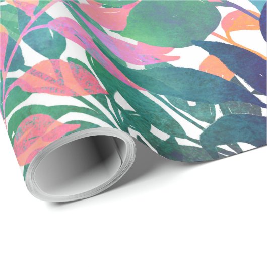 Tropisch Oerwoud Foliage Waterverf groen Cadeaupapier (Rol Hoek)