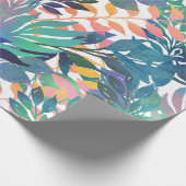 Tropisch Oerwoud Foliage Waterverf groen Cadeaupapier (Hoek)