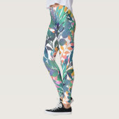 Tropisch Oerwoud Foliage Waterverf groen Leggings (Links)