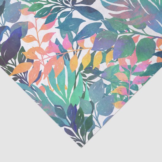 Tropisch Oerwoud Foliage Waterverf groen Tissuepapier (Detail)