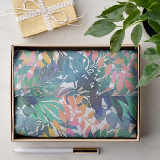 Tropisch Oerwoud Foliage Waterverf groen Tissuepapier (Geschenk)