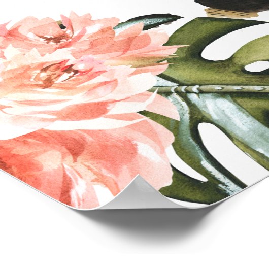 Tropisch Oerwoud Greenery | Afstuderen Foto Prop Poster (Hoek)