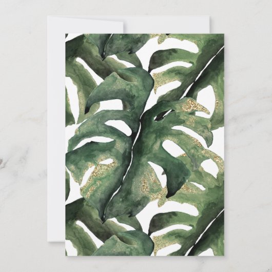 Tropisch Oerwoud Greenery Vrijgezellenfeest Kaart (Achterkant)