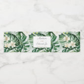 Tropisch Oerwoud Greenery Vrijgezellenfeest Waterfles Etiket (Enkel label)