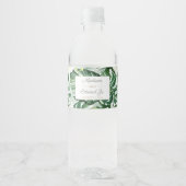 Tropisch Oerwoud Greenery Vrijgezellenfeest Waterfles Etiket (Voorkant)