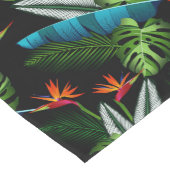 Tropisch oerwoud groen bladblad zwart korte tafelloper (Hoek)