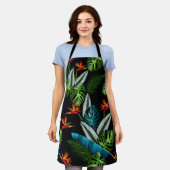 Tropisch oerwoud groen bladblad zwart schort (Gedragen)