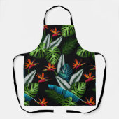 Tropisch oerwoud groen bladblad zwart schort (Voorkant)