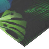 Tropisch oerwoud groen bladblad zwart tafelkleed (Gekanteld)