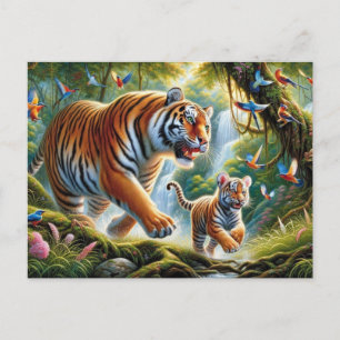 Tropisch Oerwoud Harmonie Schilderij Briefkaart