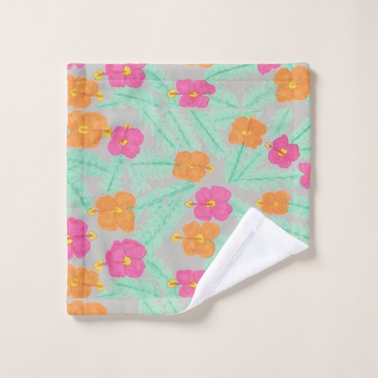 Tropisch Oerwoud Hibiscus Bad Handdoek (Wasdoekje)