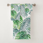 Tropisch Oerwoud laat botanische doekset achter Bad Handdoek (Insitu)