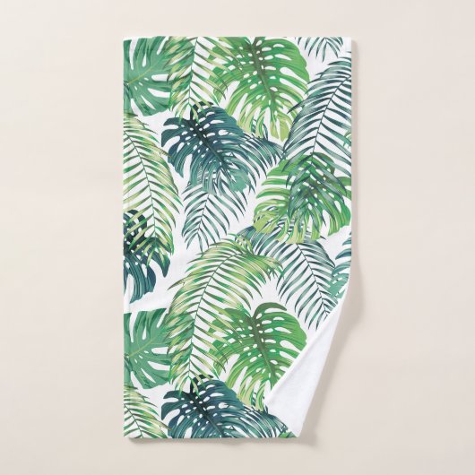 Tropisch Oerwoud laat botanische doekset achter Bad Handdoek (Handdoek)