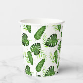 Tropisch Oerwoud laat groen botanisch feest Papieren Bekers (Achterkant)