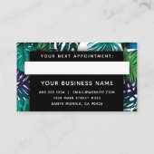 Tropisch Oerwoud laat moderne elegante professiona Afsprakenkaartje (Achterkant)