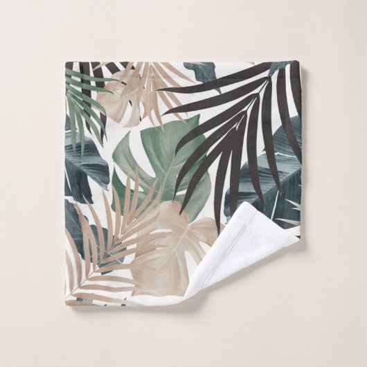 Tropisch Oerwoud laat patroon nr. 13 achter (volle Bad Handdoek (Wasdoekje)