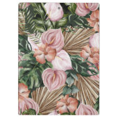 Tropisch Oerwoud laat regenwoudbloemen achter Klembord (Achterkant)