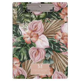 Tropisch Oerwoud laat regenwoudbloemen achter Klembord