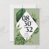 Tropisch oerwoud leaft modern groen op datum (Voorkant)