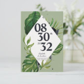 Tropisch oerwoud leaft modern groen op datum (Staand voorkant)