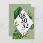 Tropisch oerwoud leaft modern groen op datum (Voorkant / Achterkant)