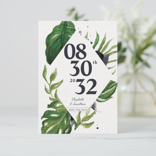 Tropisch oerwoud leaft modern wit, behalve de datu (Staand voorkant)