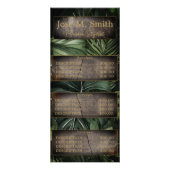 Tropisch Oerwoud Leather Luxury Elegant Barber Reclamekaart (Voorkant)