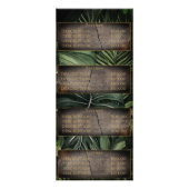 Tropisch Oerwoud Leather Luxury Elegant Barber Reclamekaart (Achterkant)