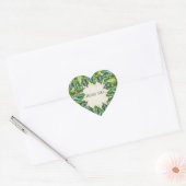 Tropisch Oerwoud leest botanische partij voor Hart Sticker (Envelop)