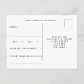 tropisch oerwoud licht bruiloft rsvp briefkaart (Achterkant)