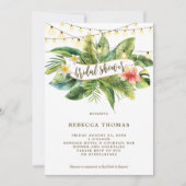 Tropisch oerwoud licht donkerbruine douche-uitnodi kaart (Voorkant)