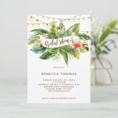 Tropisch oerwoud licht donkerbruine douche-uitnodi kaart (Staand voorkant)