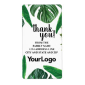 Tropisch Oerwoud Logo Bedrijf Professional Busines Etiket (Voorkant)