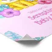 Tropisch Oerwoud Lopard Baby shower Poster (Hoek)
