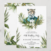 tropisch oerwoud luipaard 40e verjaardagsfeestje kaart (Voorkant / Achterkant)