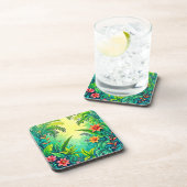 Tropisch Oerwoud Lush Paradise Design Bier Onderzetter (Rechterzijde)