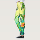 Tropisch Oerwoud Lush Paradise Design Leggings (Links)