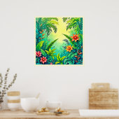 Tropisch Oerwoud Lush Paradise Design Poster (Keuken)